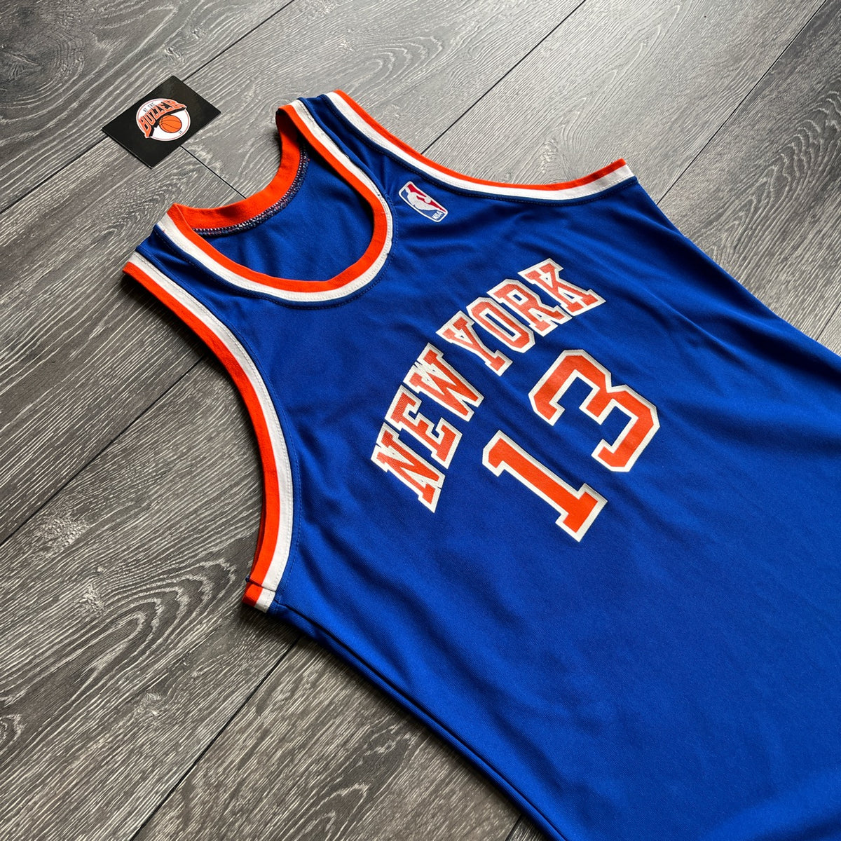 New York Knicks Mark Jackson jersey - McGregor Sand Knit (Large) – At the  buzzer UK