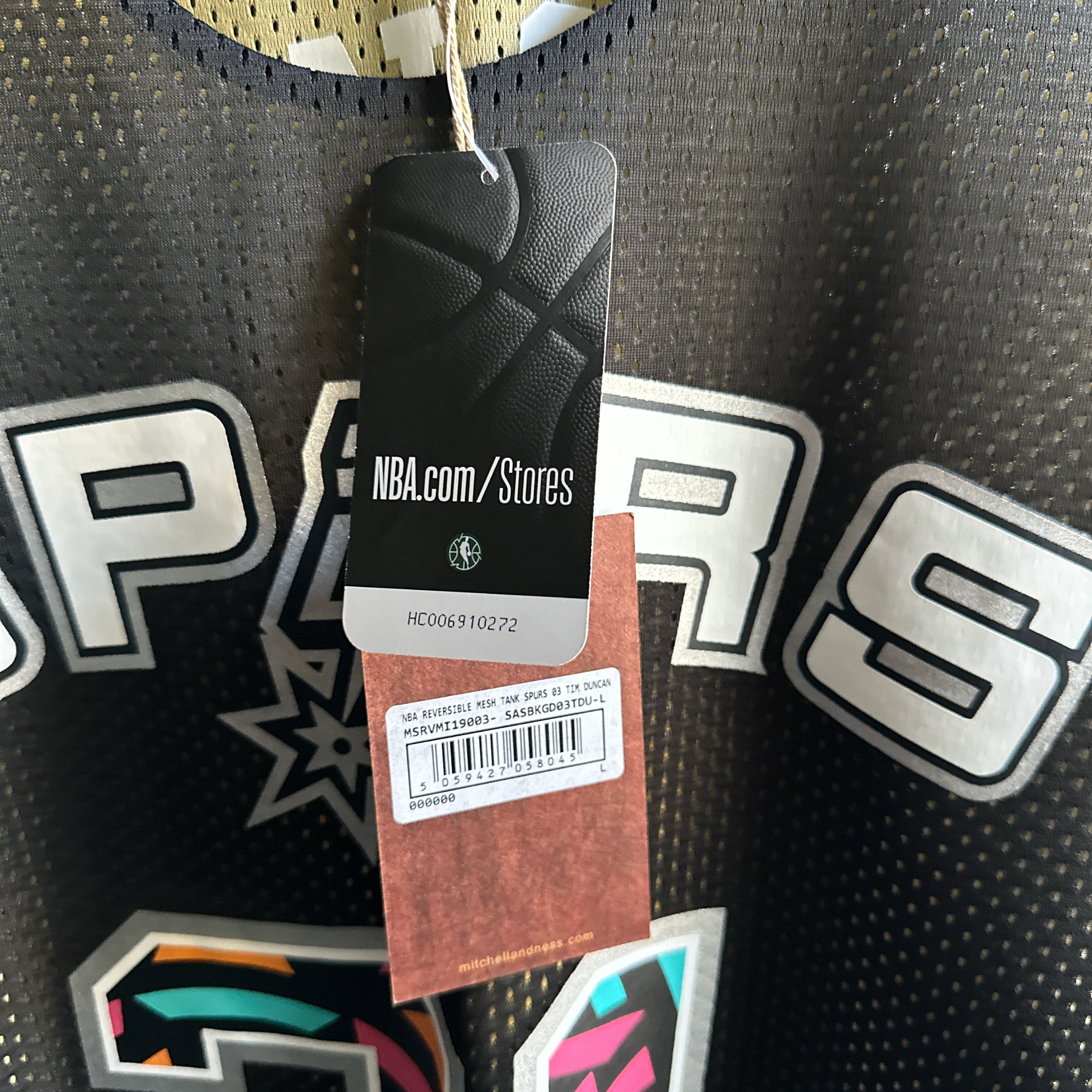 San Antonio Spurs Tim Duncan Mitchell & Ness jersey - Large