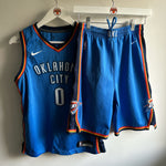 Charger l&#39;image dans la galerie, Oklahoma City Thunder Russell Westbrook Nike jersey &amp; shorts  - Youth Large
