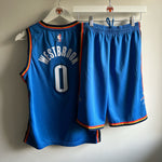 Charger l&#39;image dans la galerie, Oklahoma City Thunder Russell Westbrook Nike jersey &amp; shorts  - Youth Large
