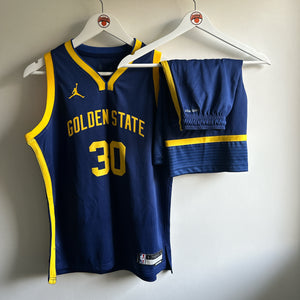 Golden State Warriors Steph Curry Jordan jersey & shorts  - Youth Large