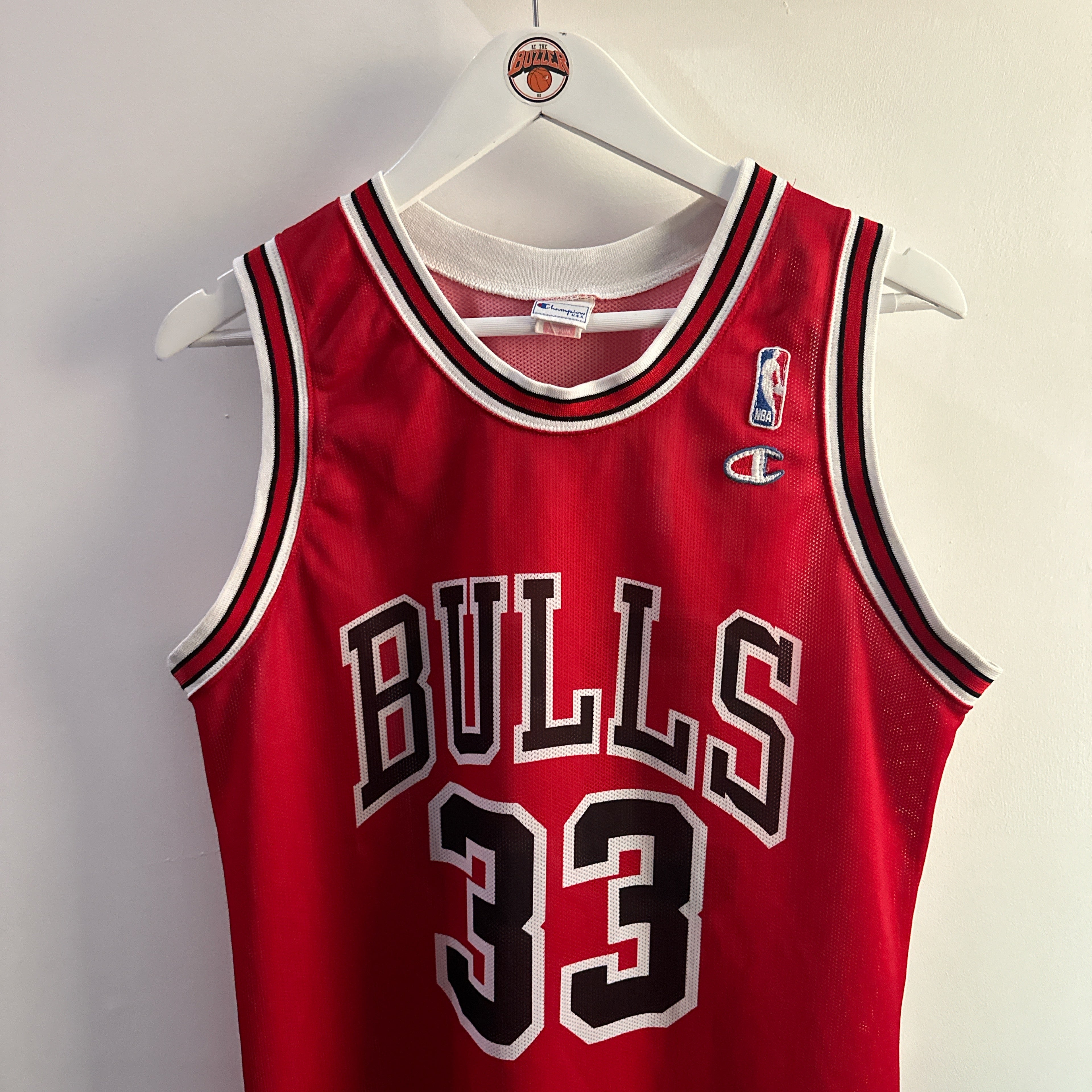 Chicago Bulls Scottie Pippen Champion jersey Medium At the buzzer UK